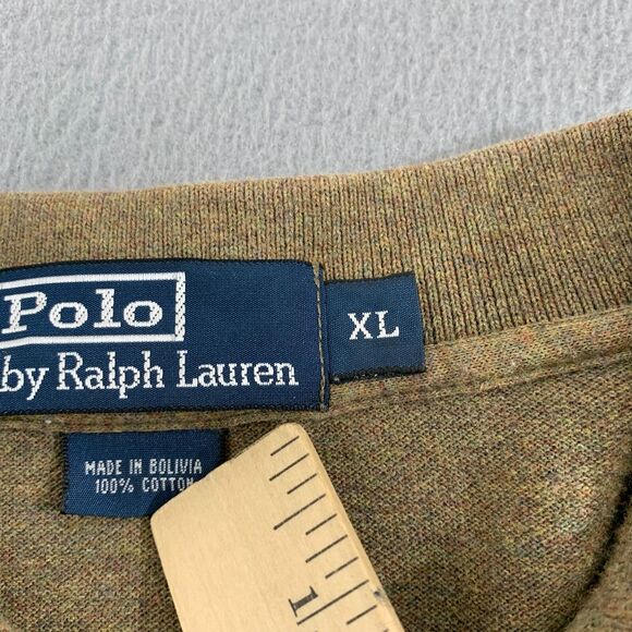 Polo Ralph Lauren Polo Shirt Mens XL Long Sleeve Cotton Brown Collared - Picture 6 of 16